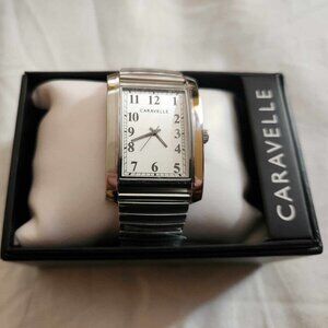 Caravelle designed by Bulova Silver Men's Watch NWT